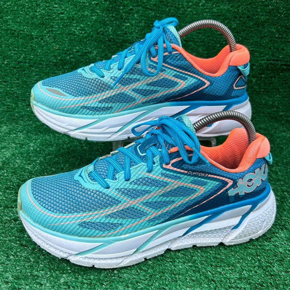 Hoka Clifton 3 Women’s 8 Running Shoes Sneakers 1012045 BJNC Blue